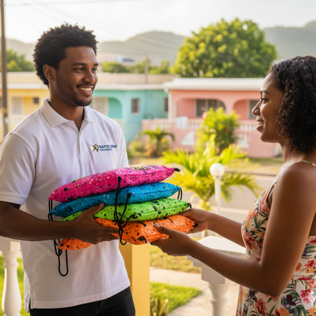 rapid drop courier delivering jouvert packages 9